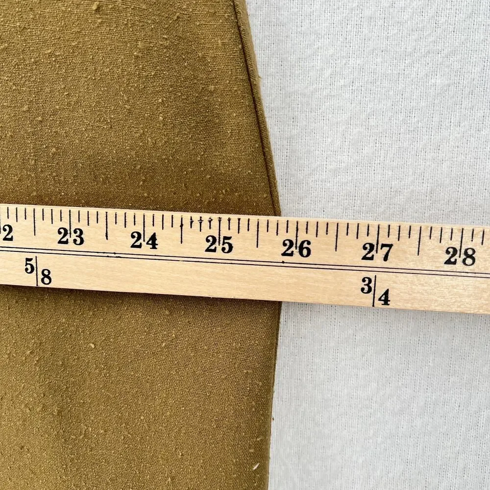 JENNI KAYNE Riviera Slip Dress Womens XXL Safari Green Raw Silk V-neck Maxi NEW - Picture 14 of 16